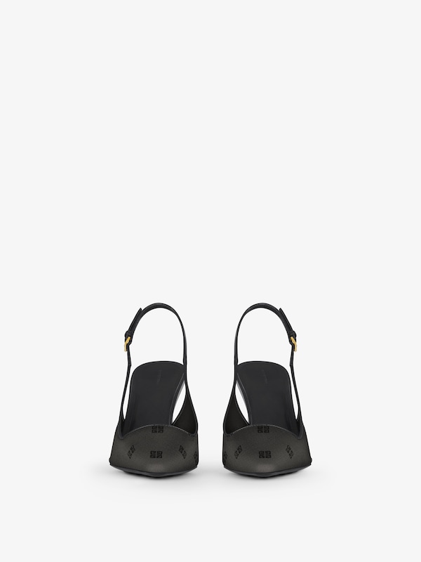 Givenchy G Cube Slingbacks In 4G Mesh