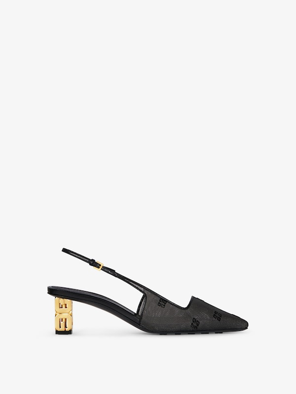 Givenchy G Cube slingbacks in 4G mesh