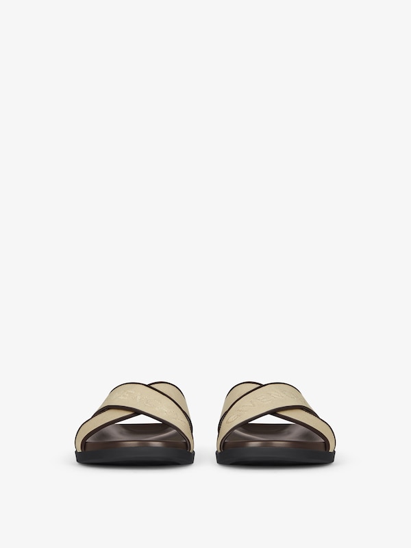 Givenchy G Plage Flat Mules In Canvas