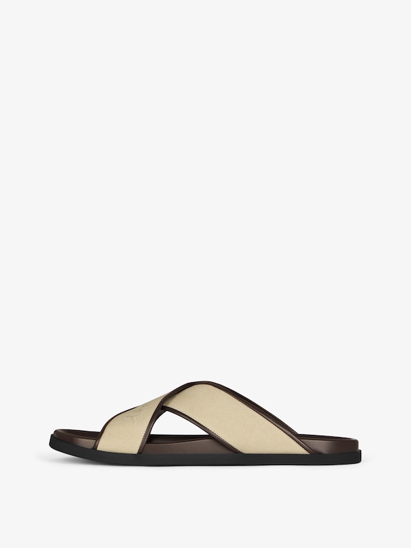 Givenchy G Plage Flat Mules In Canvas