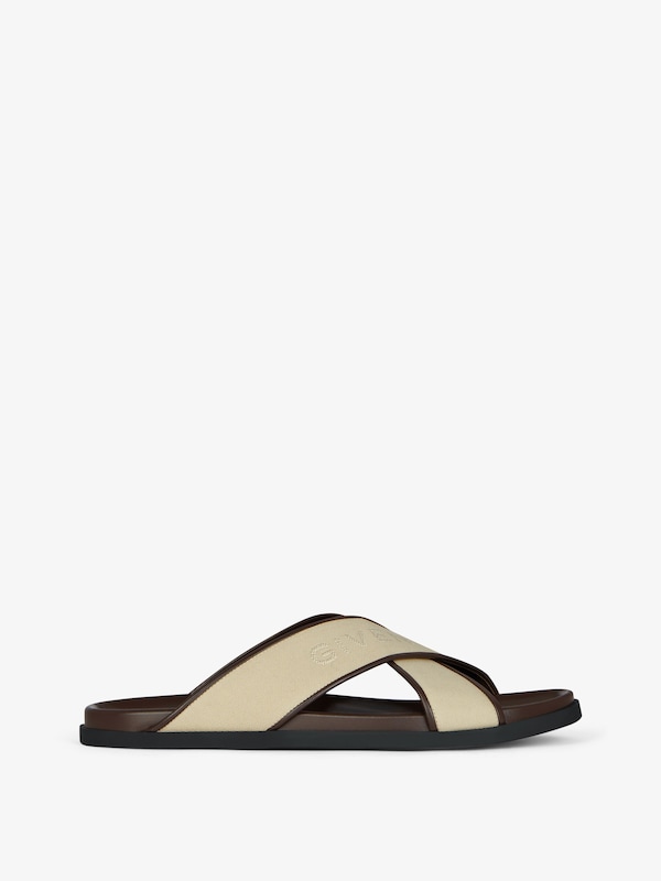 Givenchy G Plage flat mules in canvas