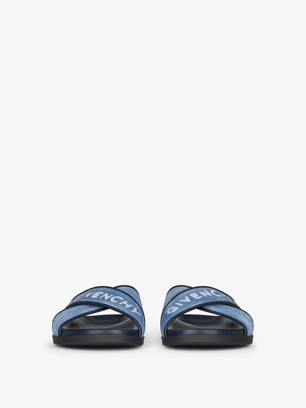 Givenchy G Plage Flat Mules In Denim