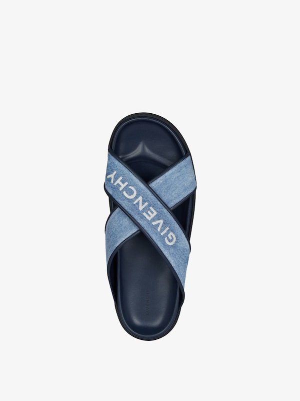 Givenchy G Plage Flat Mules In Denim