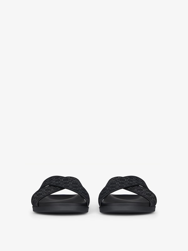Givenchy G Plage Flat Mules In Monogram 72 Denim