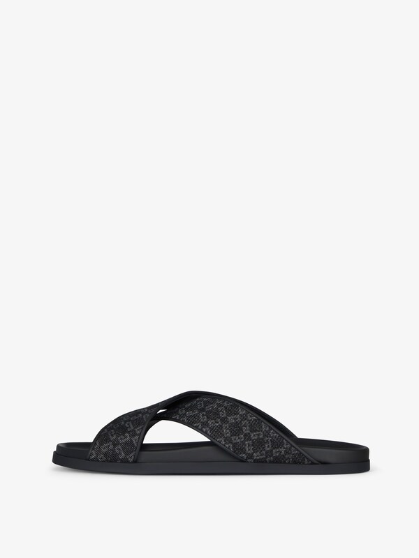 Givenchy G Plage Flat Mules In Monogram 72 Denim