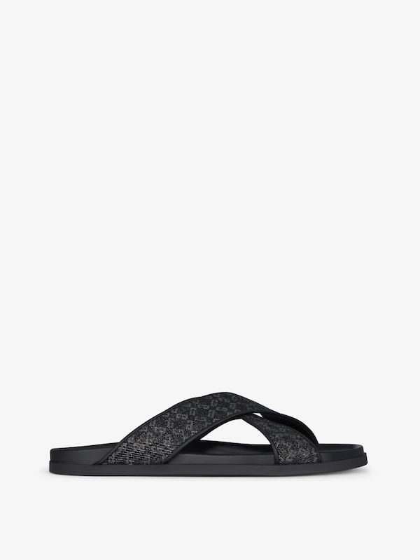Givenchy G Plage flat mules in monogram 72 denim