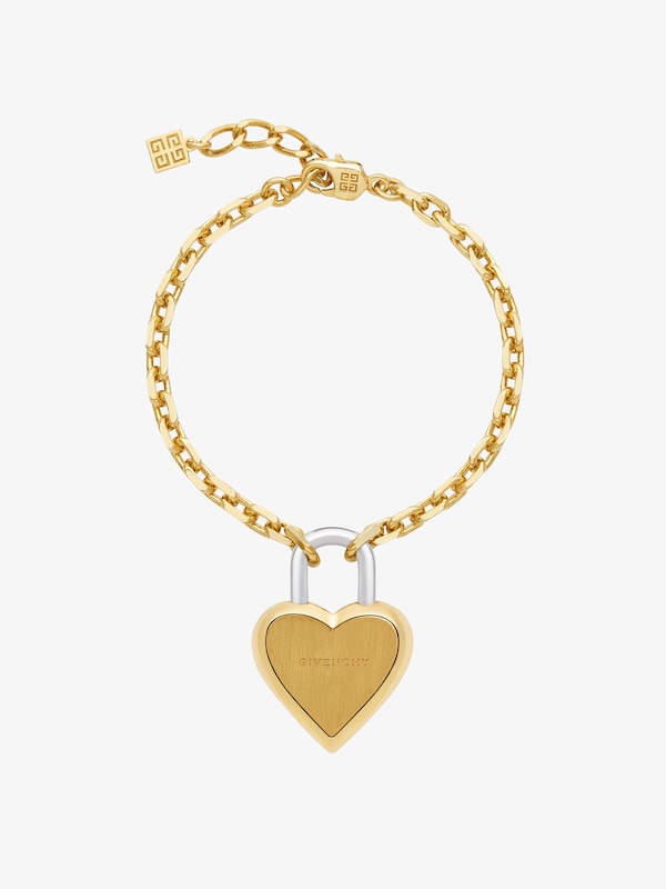 Givenchy Heart Lock Bracelet In Metal