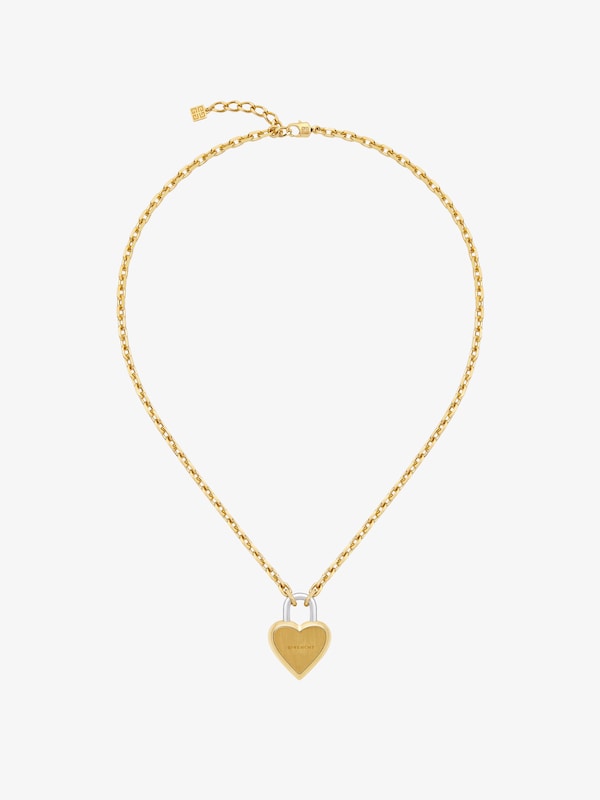 Givenchy Heart Lock Necklace In Metal