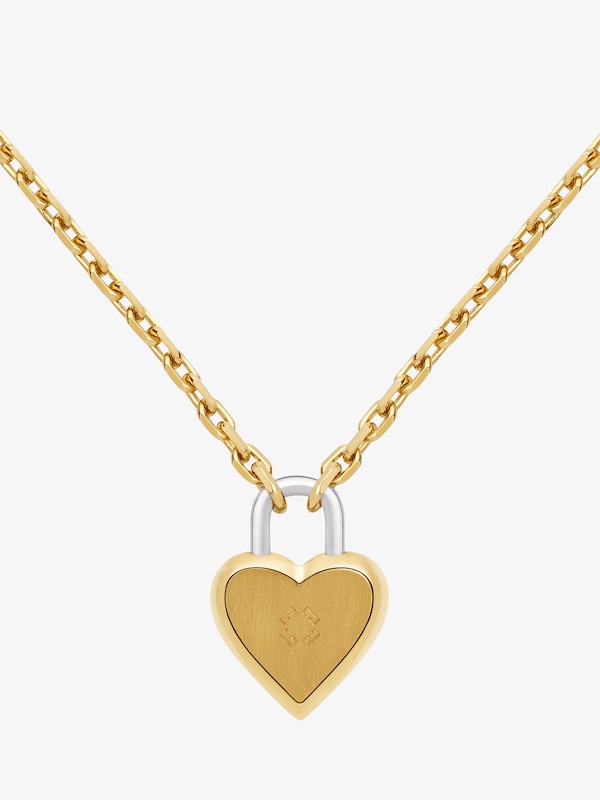 Givenchy Heart Lock Necklace In Metal