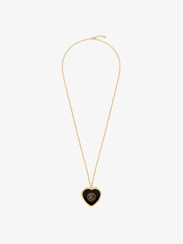 Givenchy Heart mirror necklace in metal and enamel
