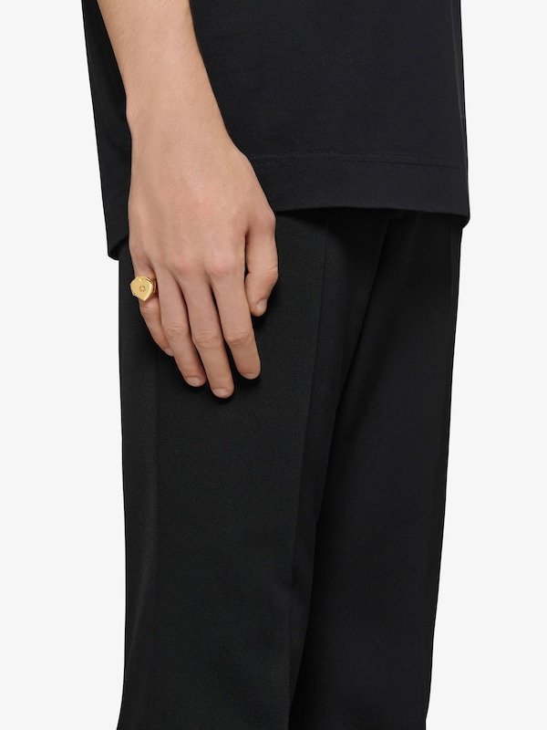 Givenchy Heart Mirror Signet Ring In Metal