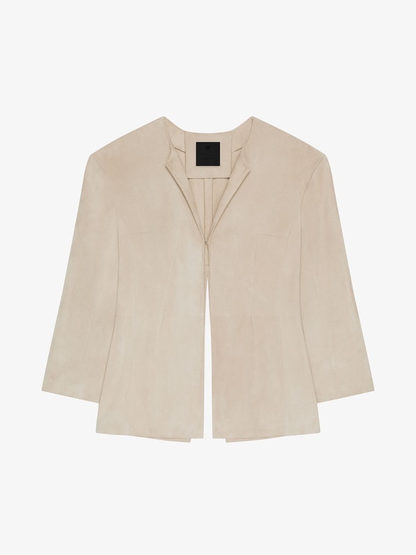 Givenchy Jacket In Suede With 4G Liquid Detail