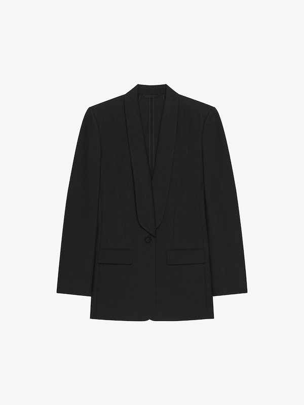 Givenchy Jacket In Wool With Lurex Stripes