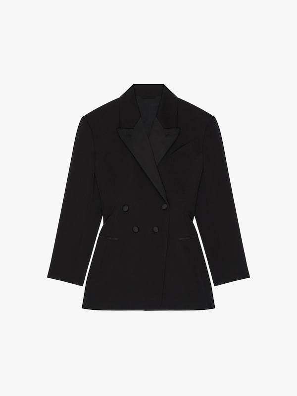 Givenchy Jacket In Wool With Pleated Back