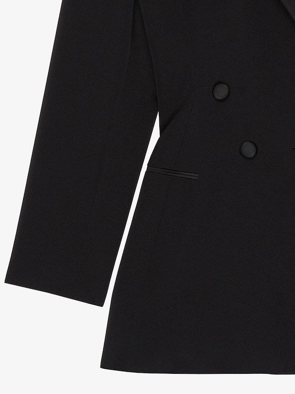 Givenchy Jacket In Wool With Pleated Back