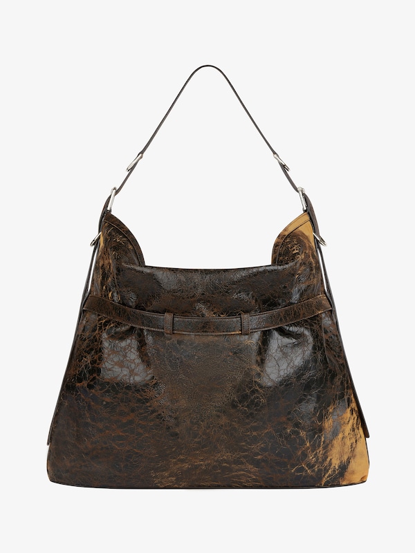 Givenchy Large Voyou Bag In Crackled Leather