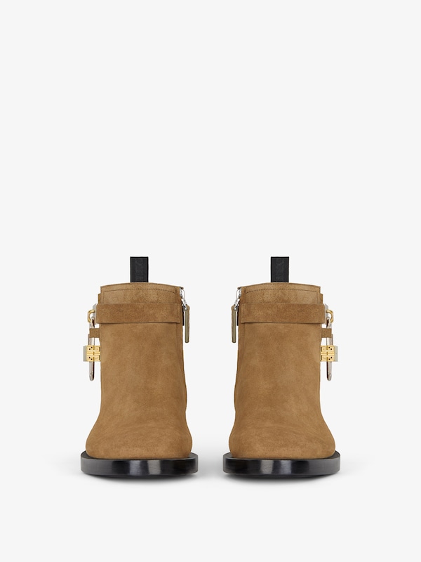 Givenchy Lock Ankle Boots In Suede