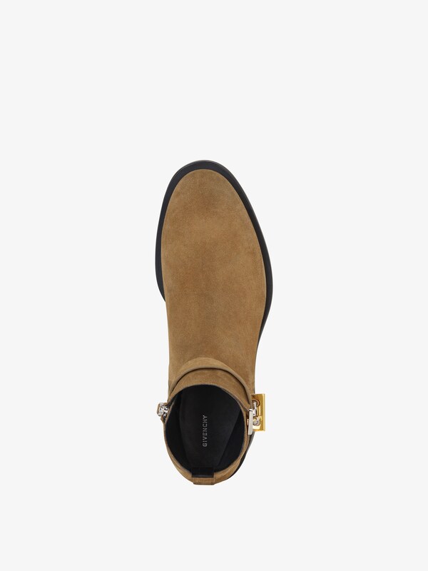 Givenchy Lock Ankle Boots In Suede