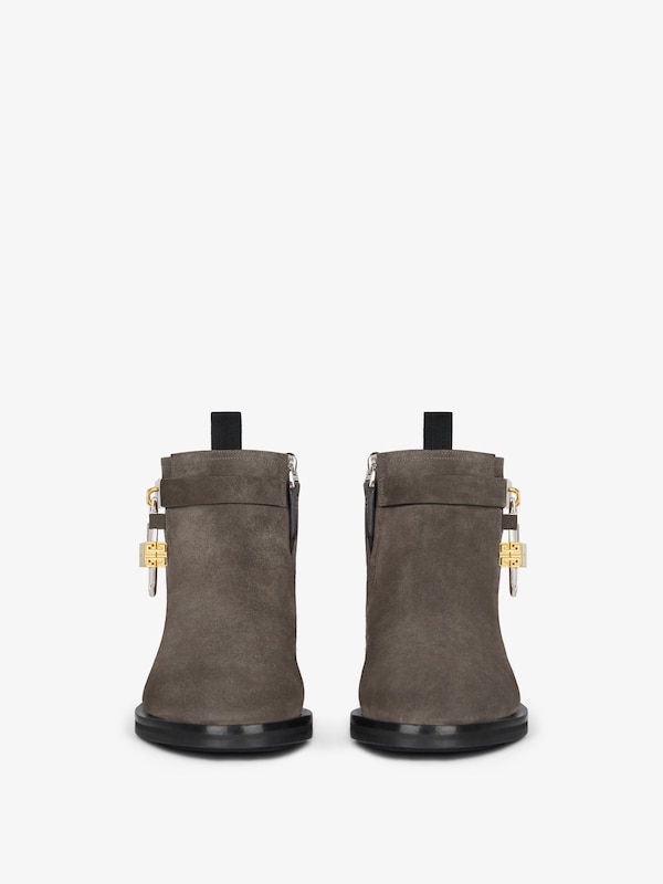 Givenchy Lock Ankle Boots In Suede