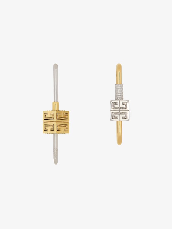 Givenchy Lock Asymmetrical Earrings In Metal