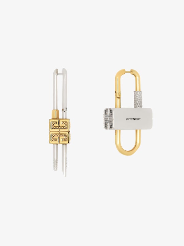 Givenchy Lock asymmetrical earrings in metal
