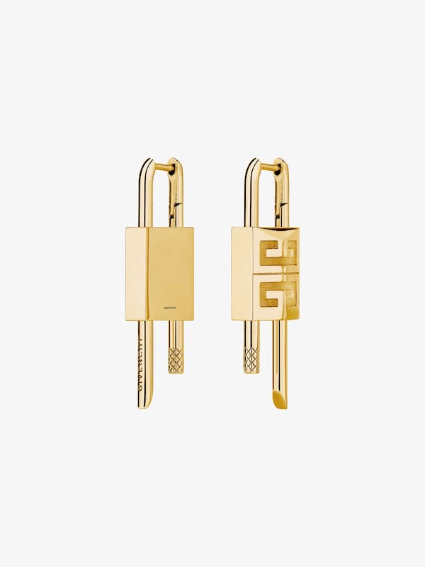 Givenchy Lock Earrings In Metal