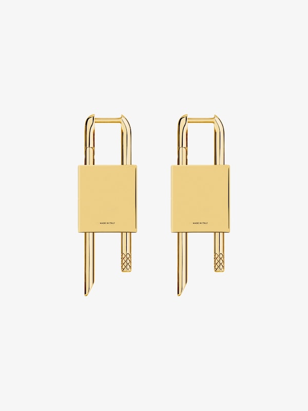 Givenchy Lock Earrings In Metal