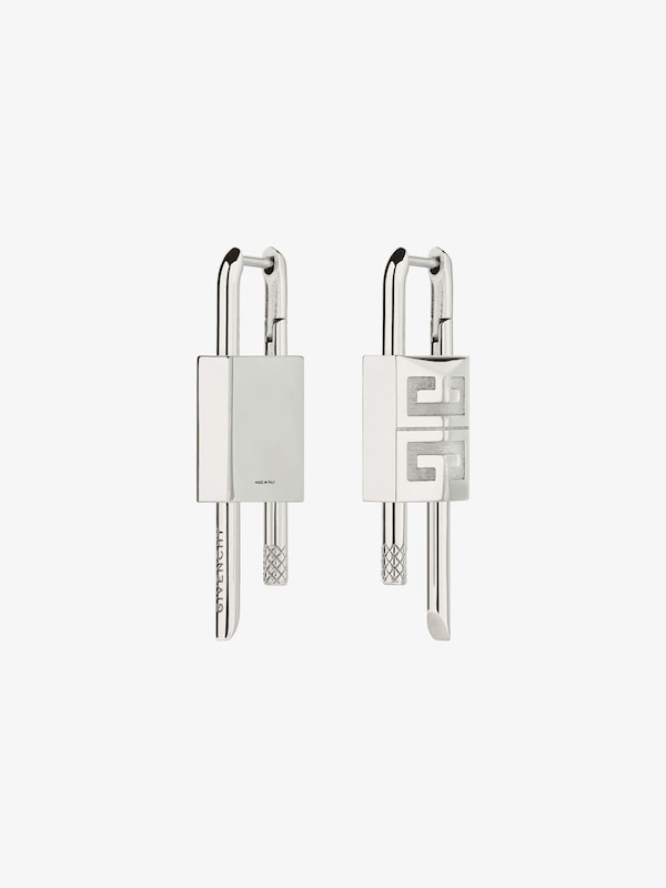Givenchy Lock Earrings In Metal