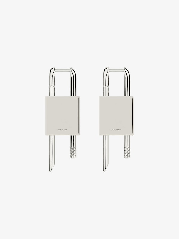 Givenchy Lock Earrings In Metal