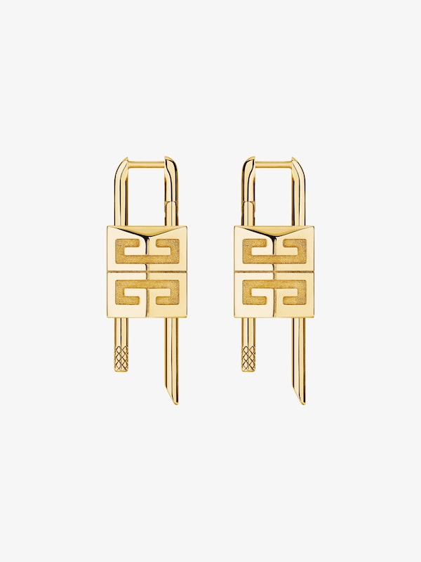 Givenchy Lock Earrings In Metal
