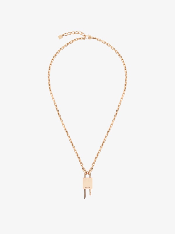Givenchy Lock Necklace In Metal