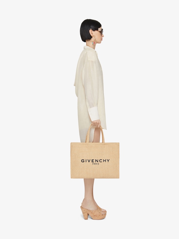 Givenchy Medium G-Tote Bag In Raffia