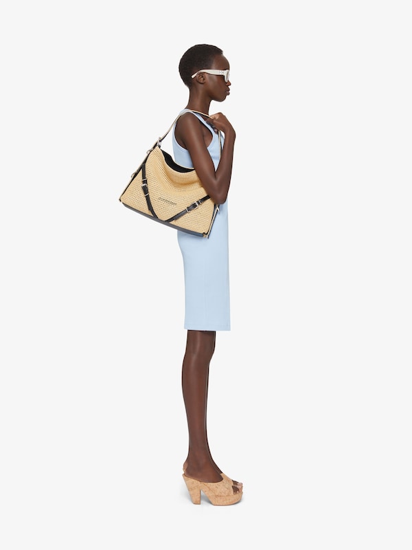 Givenchy Medium Voyou Bag In Raffia