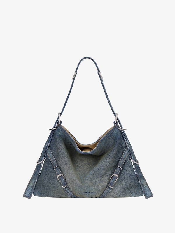 Givenchy Medium Voyou bag in washed denim