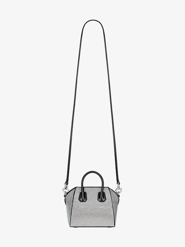 Givenchy Micro Antigona Bag In Satin With Strass