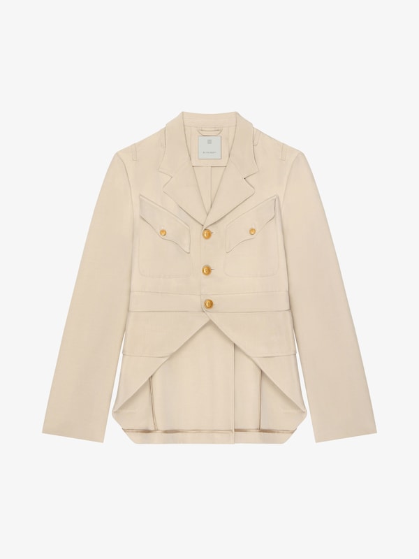 Givenchy Military Jacket In Silk And Cotton