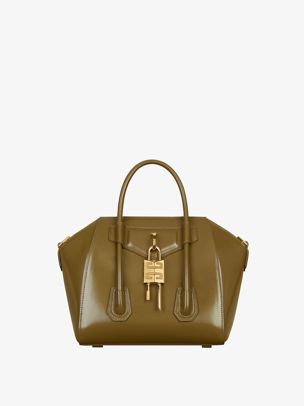 Givenchy Mini Antigona Lock Bag In Box Leather