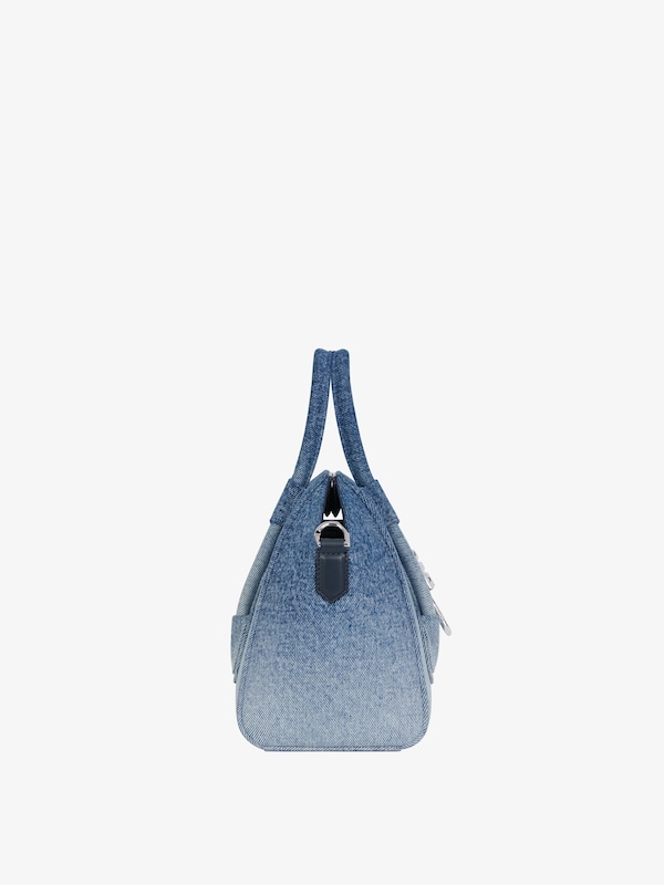 Givenchy Mini Antigona Lock Bag In Gradient Denim