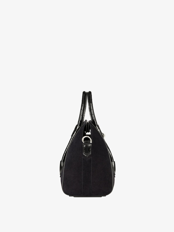 Givenchy Mini Antigona Lock Bag In Suede