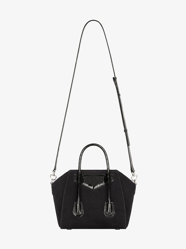 Givenchy Mini Antigona Lock Bag In Suede