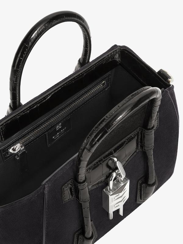 Givenchy Mini Antigona Lock Bag In Suede