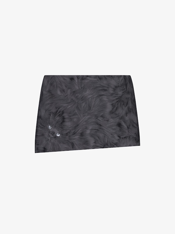 Givenchy Mini Asymmetric Skirt In Cat Jacquard