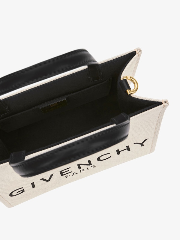 Givenchy Mini G-Tote Shopping Bag In Canvas