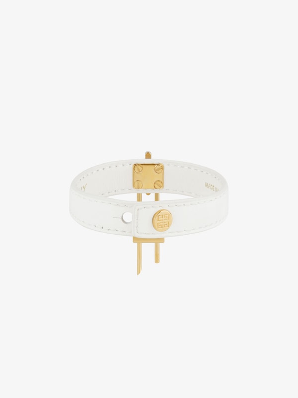 Givenchy Mini Lock Bracelet In Metal And Leather