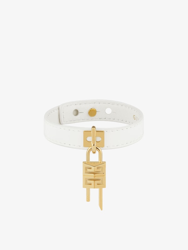 Givenchy Mini Lock bracelet in metal and leather