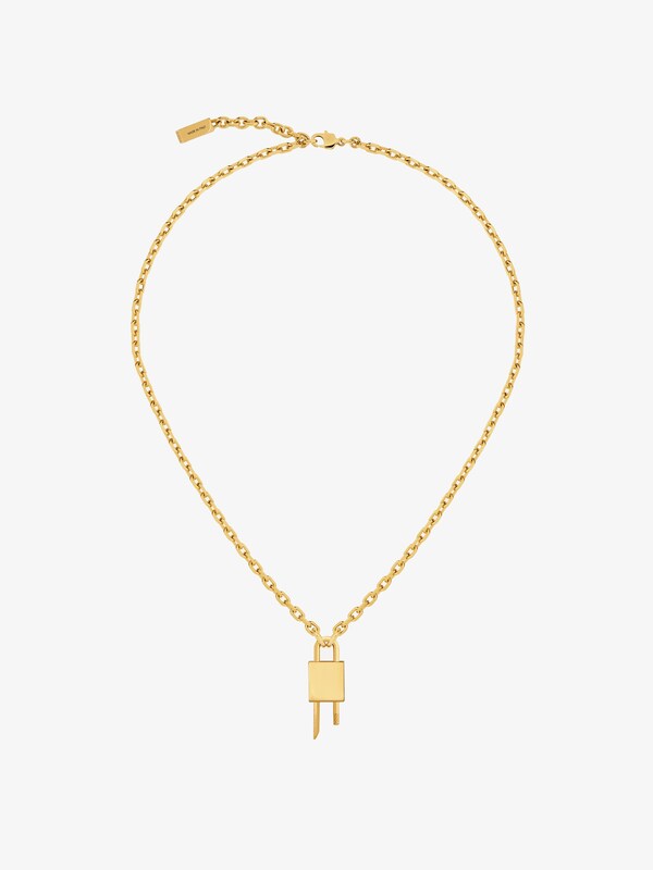 Givenchy Mini Lock Necklace In Metal