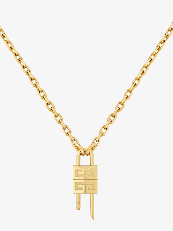 Givenchy Mini Lock Necklace In Metal