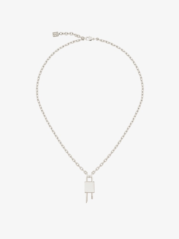 Givenchy Mini Lock Necklace In Metal