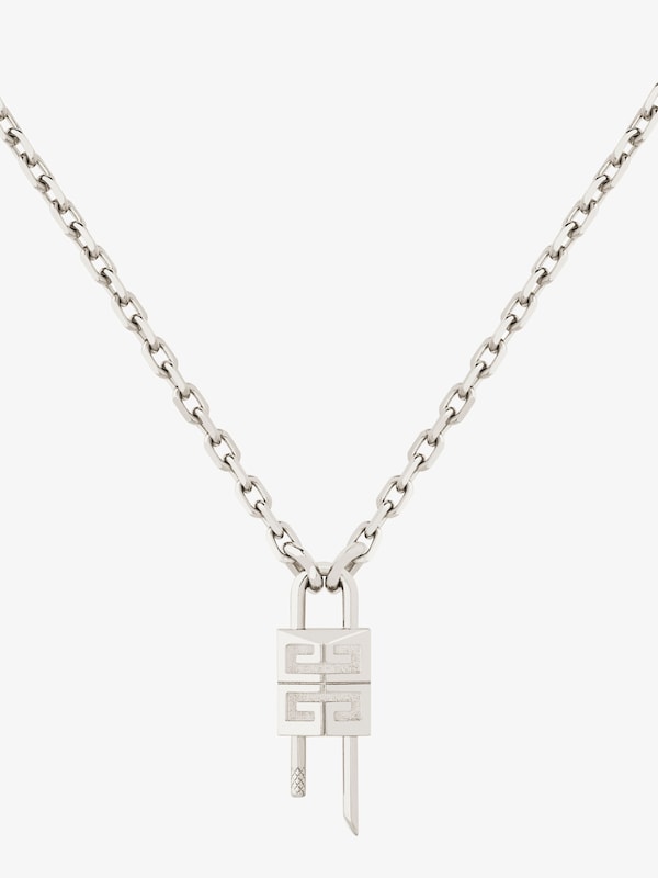 Givenchy Mini Lock Necklace In Metal