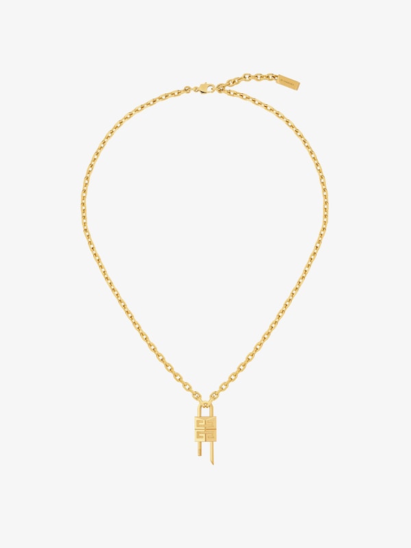 Givenchy Mini Lock Necklace In Metal
